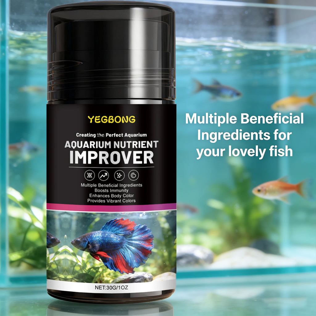 Aquarium Nutrient Improver Promoting Growth Supplement Natural Pigment Enhancing Color Boost Lmmunity Ornamental Fish Care Agent Qme