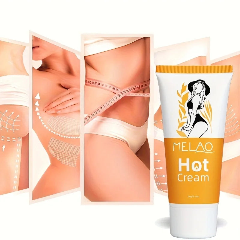 MELAO Hot Cream - Enhances Workout Performance, Firms Skin with Vitamin E, Hyaluronic Acid for All Skin Types Qme