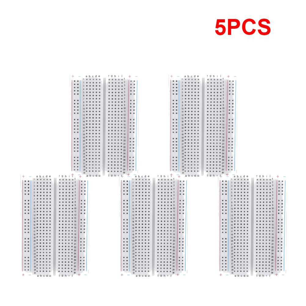 DIY Mini Bread Board Spliceable Universal Test Protoboard 400 Tie Points Solderless PCB Breadboard for Bus Test Circuit Board Qme 5PCS