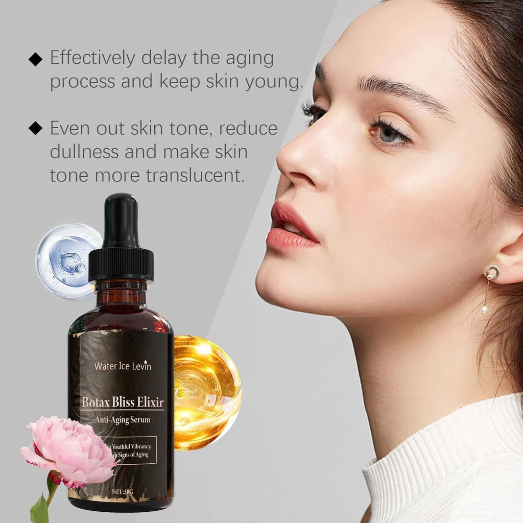 Botax Bliss Elixir Anti-Aging Serum with Retinol & Bee Venom, Replenish Moisture for Youthful Vibrancy & Confidence Qme