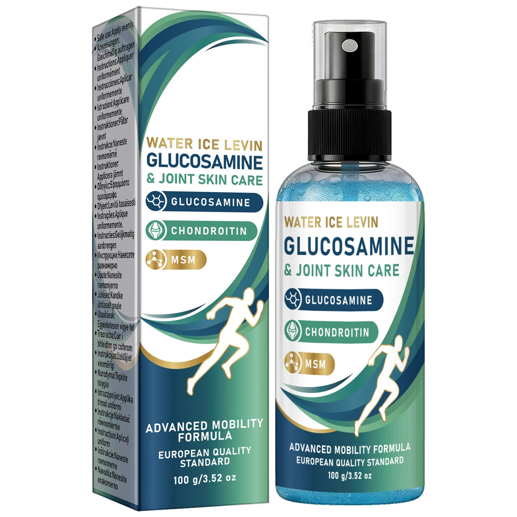 Advanced Mobility Glucosamine MSM Joint Spray, Collagen Hydrating Chondroitin Body Care Mist Qme SKY BLUE 100g
