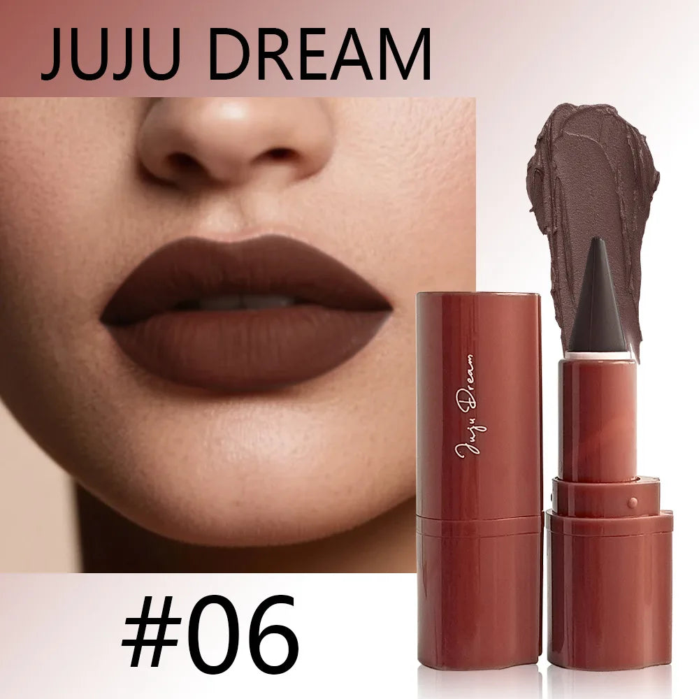 Tapered Gradient Lip Liner Matte Black Brown Velvet Lipstick Qme Black