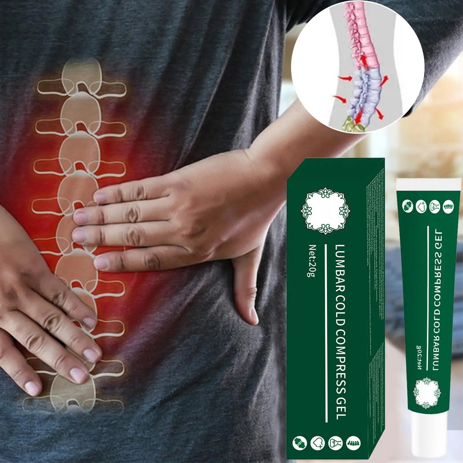 Soothing Relief Cream 20g Skin Relief Joint Gel Portable Cool Lotion for Muscle Joint Care Skin Back Knee Massage Travel Nursing Qme