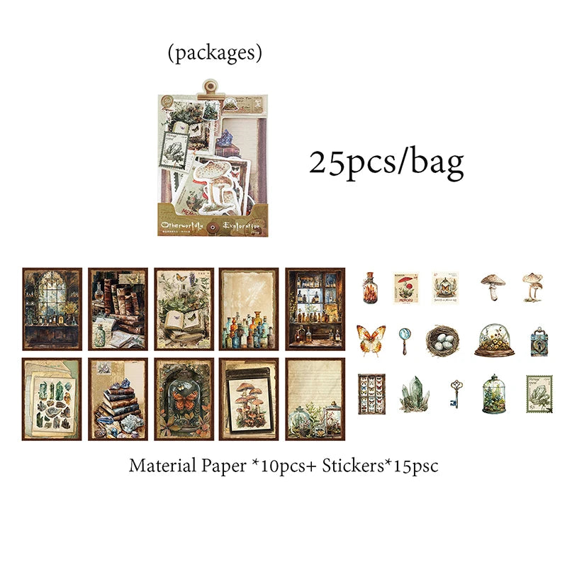 Retro Floral Animal & Figure Sticker Pack, Decor Stickers for Phone Case, Water Cup, Storage Box, Luggage & Photo Frame Qme B