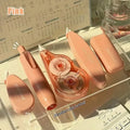 5Pcs Minimalist Correction Tape Set Aesthetic Large Capacity Smooth Portable Correction Belt Student Office School Stationery Su Qme pink