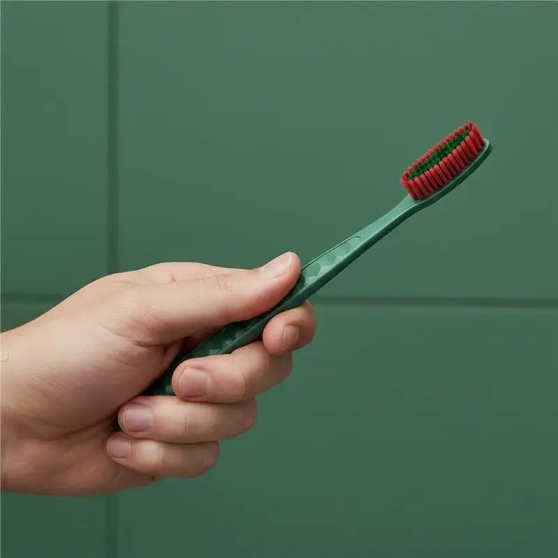 Soft Bristle Manual Toothbrushes Non-slip Handle Deep Cleaning Qme