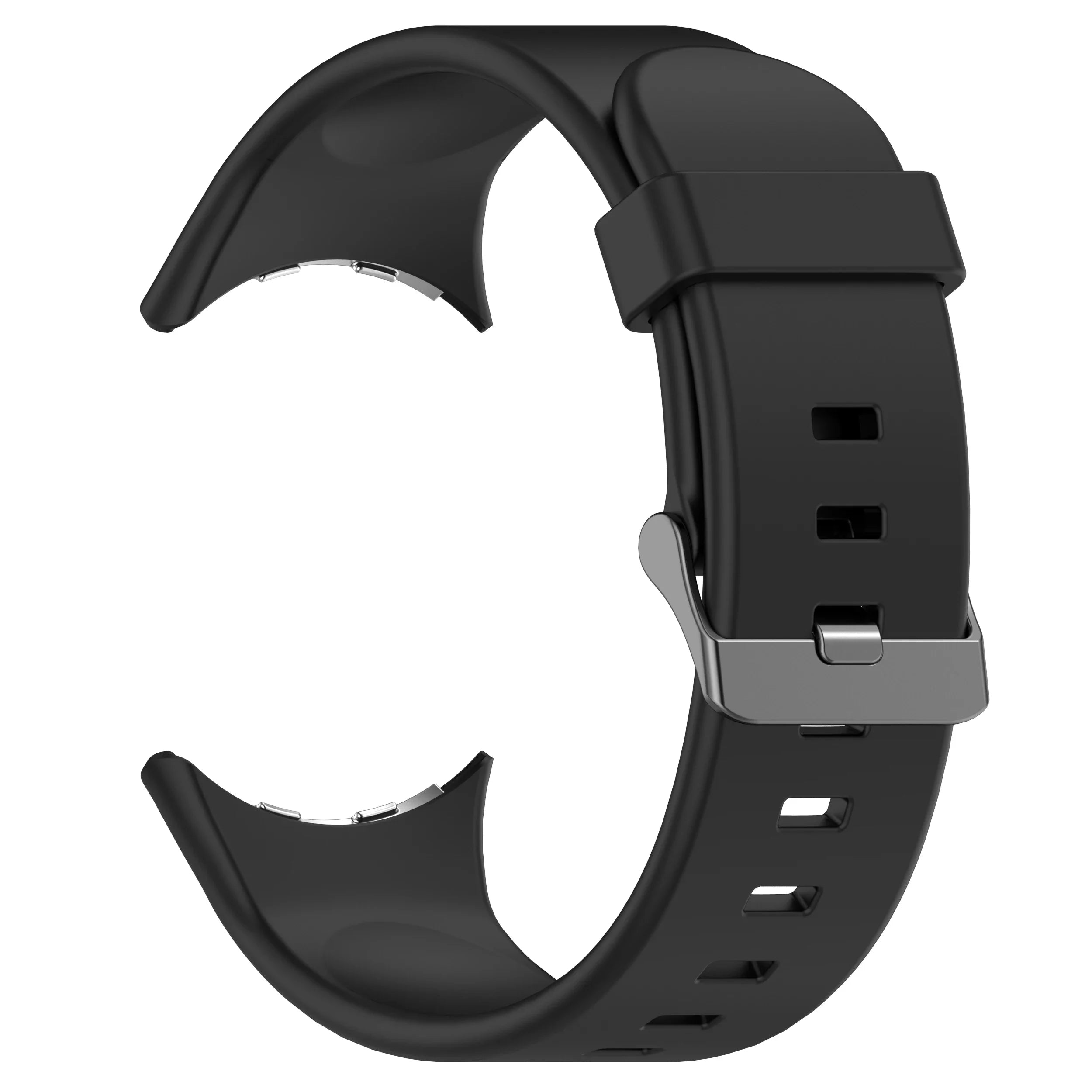Silicone Strap for Google Pixel Watch 3 45mm Replacement Sport Bracelet Correa for Pixel Watch 3 Band Accessories Qme Black Pixel Watch 3 45mm