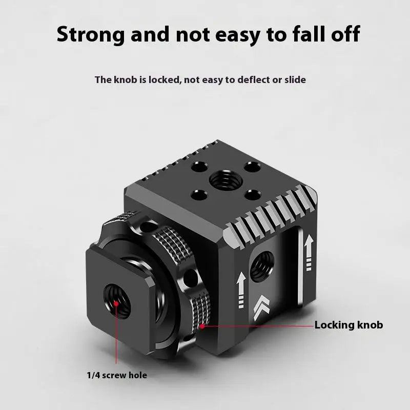 Camera Accessories Three-head Cold Shoe Base Aluminum Alloy Extension Qme
