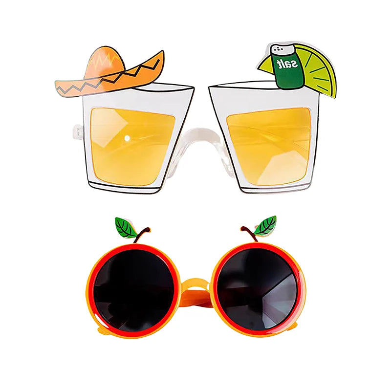 1Pc Summer Party Pineapple Strawberry Glasses Fruit Shape Glasses Tropical Pineapple Sunglasses Birthday Party Supplies Toys. Qme