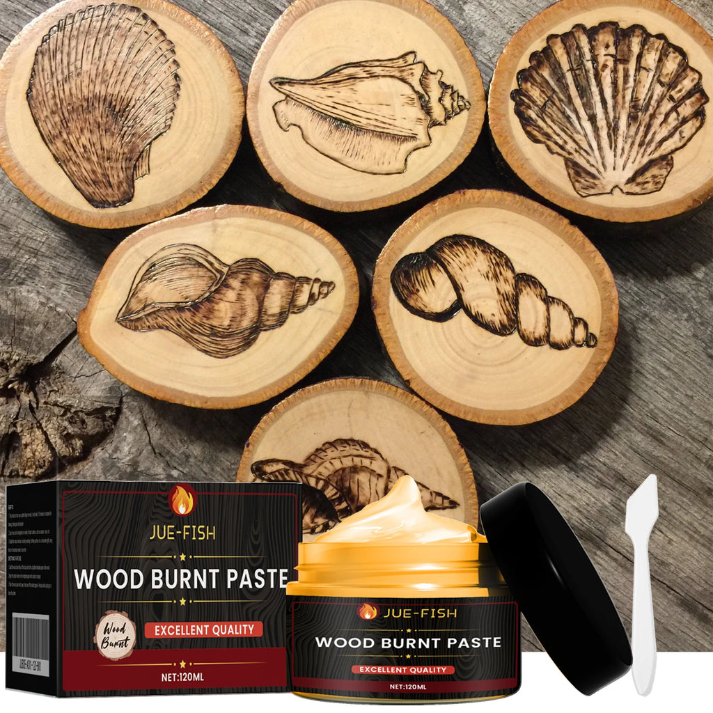 Original Wood Burning Paste Quickly Shaping Patterns Inspiring Artistic Creativity Easy to Use DIY Pyrography Wood Burning Cream Qme