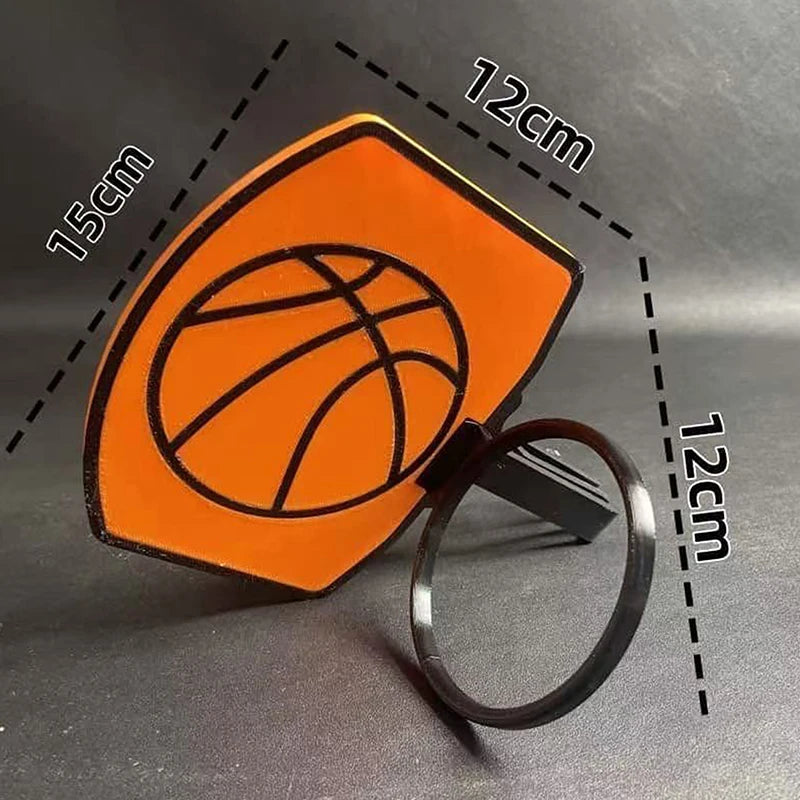 Wall-mounted Basketball Hoop Miniature 3D Printed Plastic System Qme