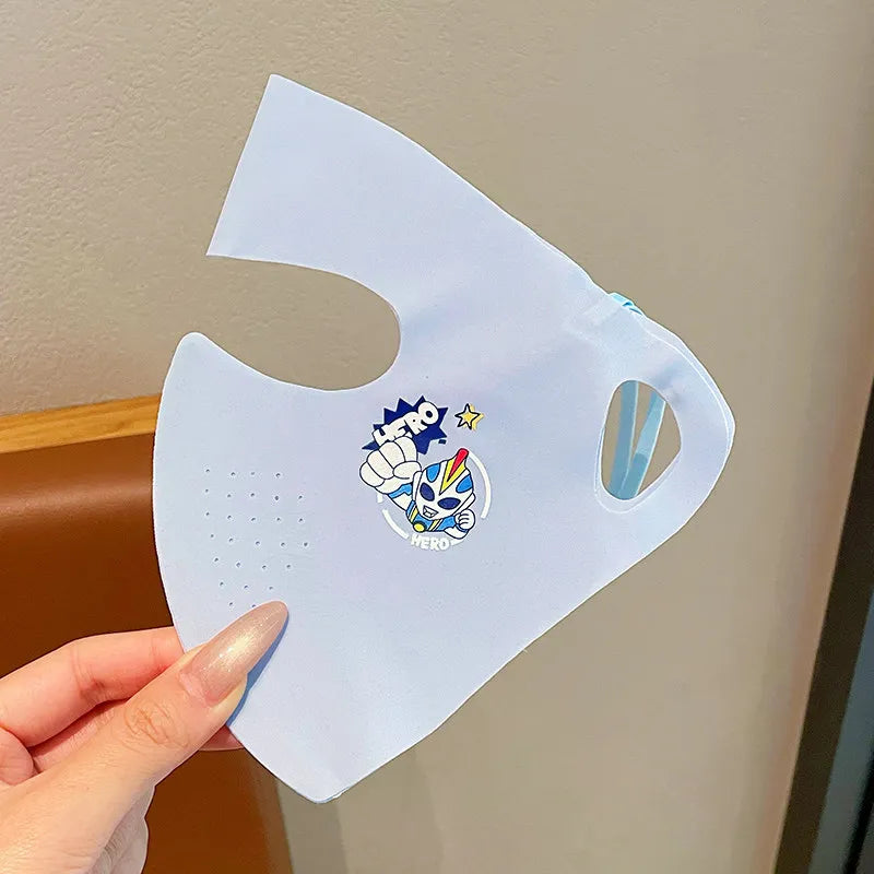 Kuromi Summer Sun Protection Face Mask New UV-Protective Full-Face Mask Breathable Cooling Silk Mask Qme 8