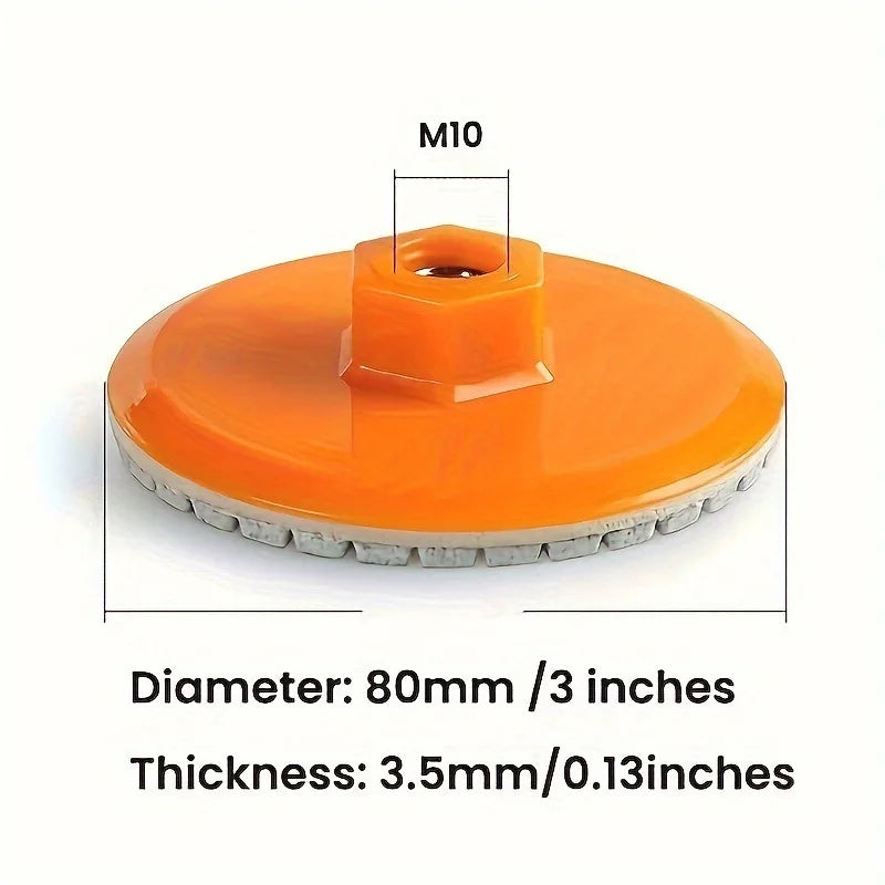 2pc Diamond Polishing Pad Suitable For Angle Grinder Wet/dry Stone And Concrete Polishing Discs, Granite, Marble, Ceramic Tiles, Qme