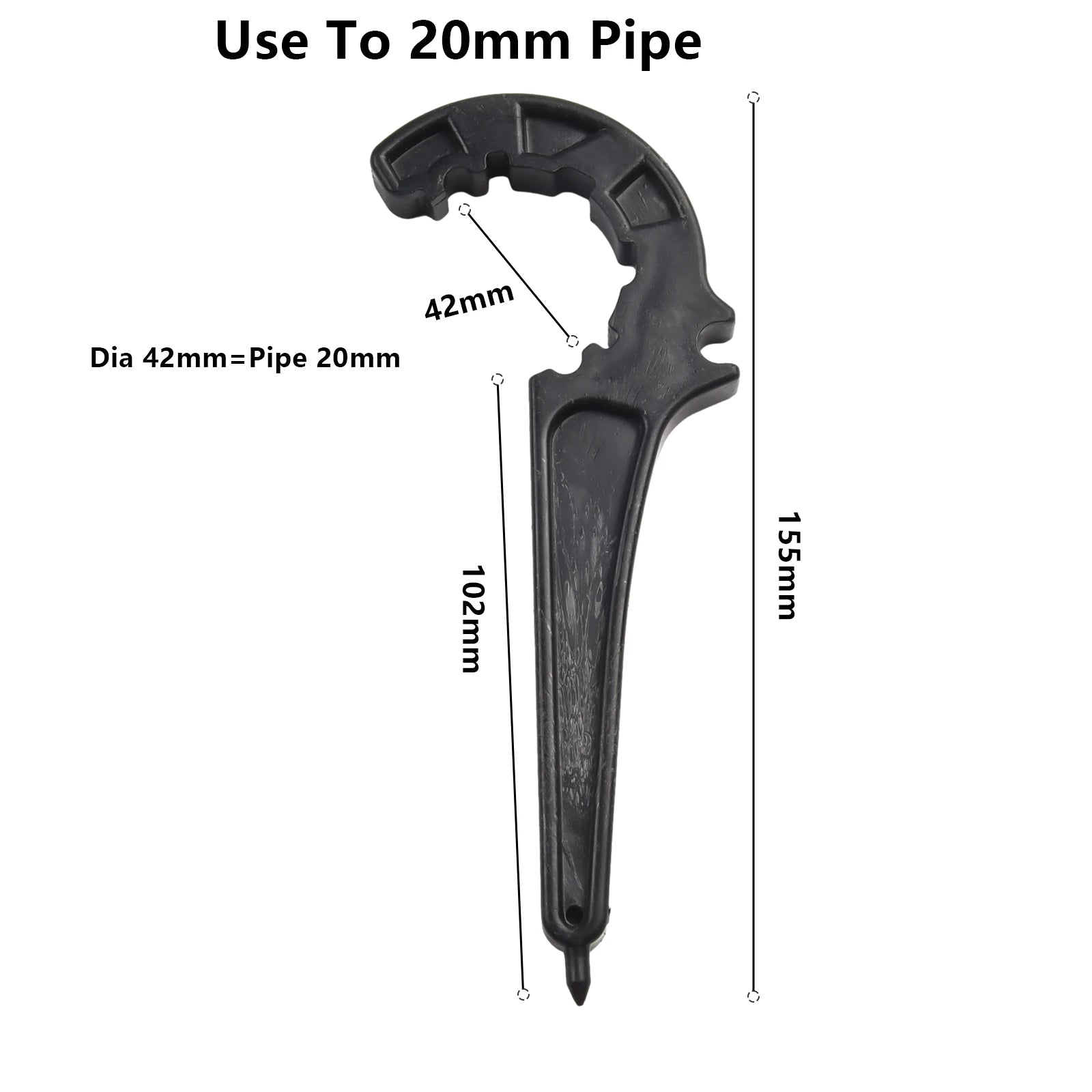 PE Pipe Fitting Wrench PE Pipe Fast Connecting Fittings PVC Pipe Valve Lock Nut Wrench Wrench Irrigation Tubing Repair Tools Qme 20mm