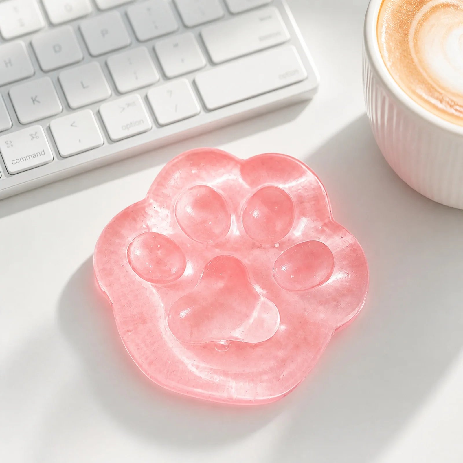 Small Peach Pink Cat Paw Soft Slow-rising Toy Fun Stress Relieving Fidget Toy Holiday Party Decoration Creative Gift Qme