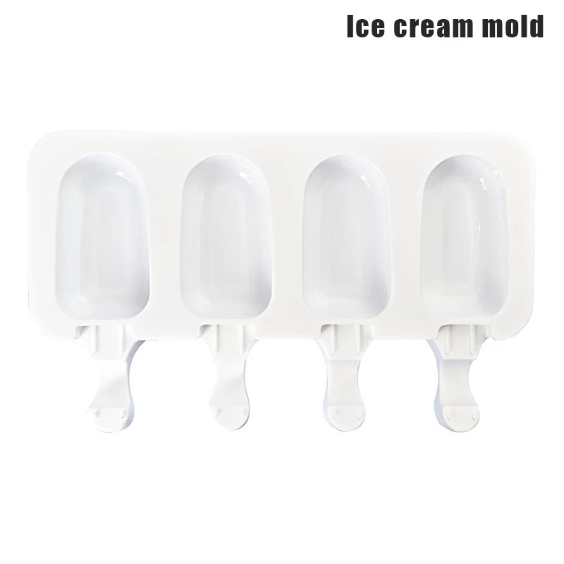 1 2 Ice Cream Popsicles Mould Food Grade Silicone Heart Fruit Qme A5