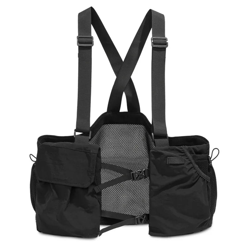 Summer Dopeamine Tactical Vest Bag Women Lightweight Multi-pocket Qme black