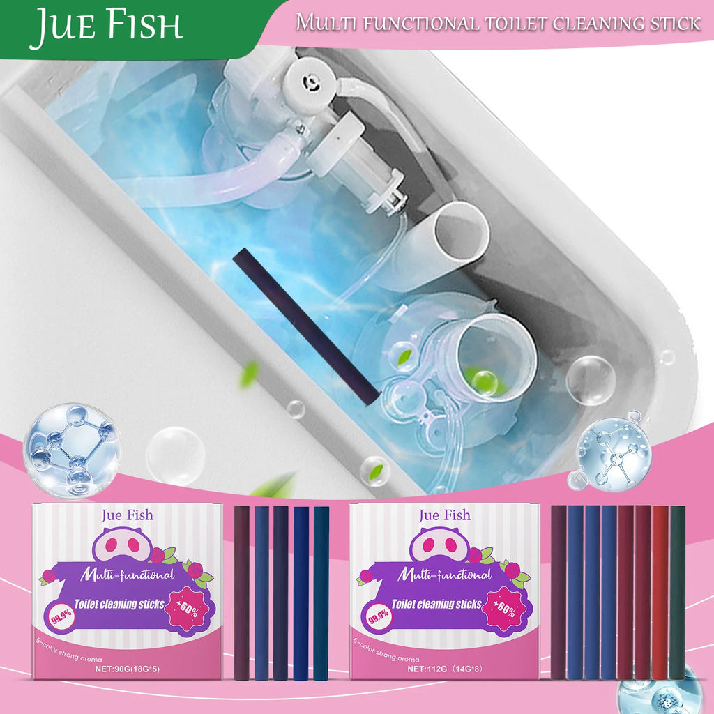 Jue Fish 5/8 Items Multifunctional Toilet Cleaning Stick Effectively Removes Odors, Stains, and Urine Deposits From Toilets Qme