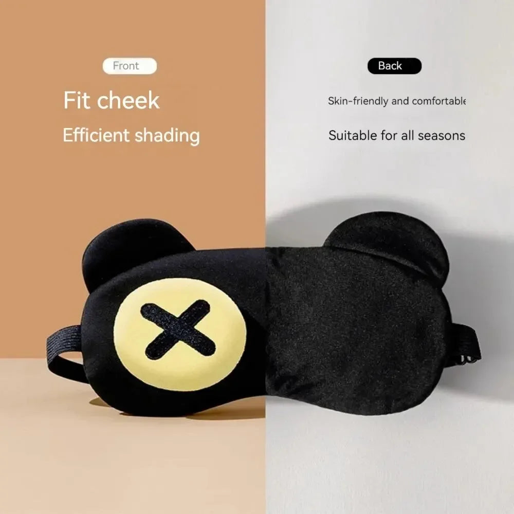 Cute Eye Mask Sleep Soothing Fatigue Warm Compress Wear Comfortable Qme