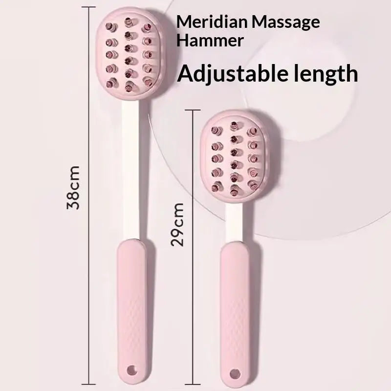 Adjustable Handheld Massage Stick Double Side Hanging Hole Meridian Qme