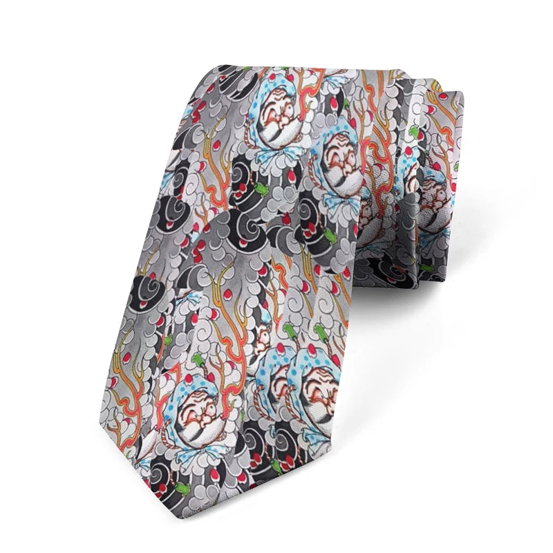 Fun Printing Men's Business Tie Tattoo Pattern Personality Unisex Qme style6