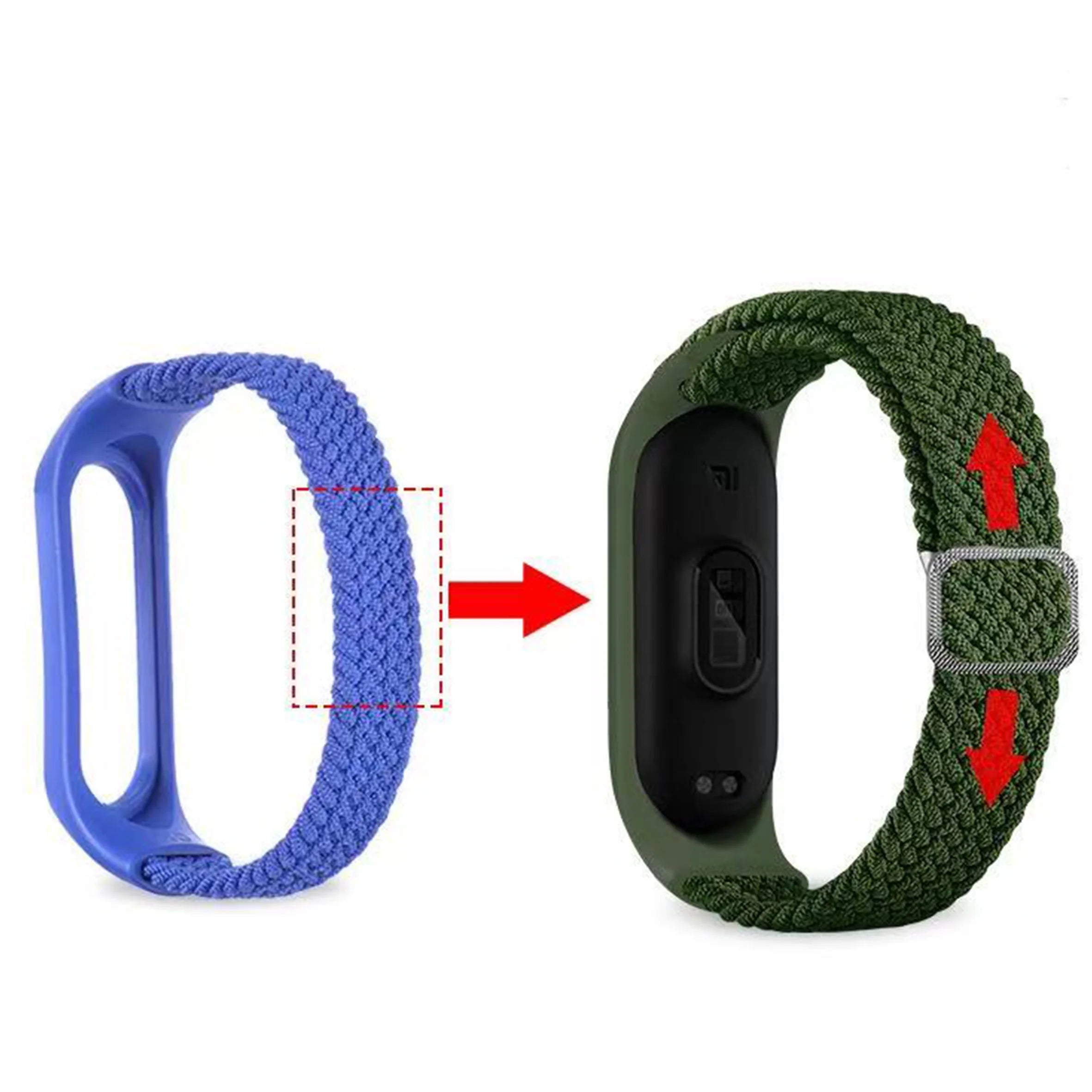 Mi Series Nylon Elastic Weaving Strap Adjustable Replacement Wristband For Mi3 Mi4 Mi5 Mi6 Mi7 Qme