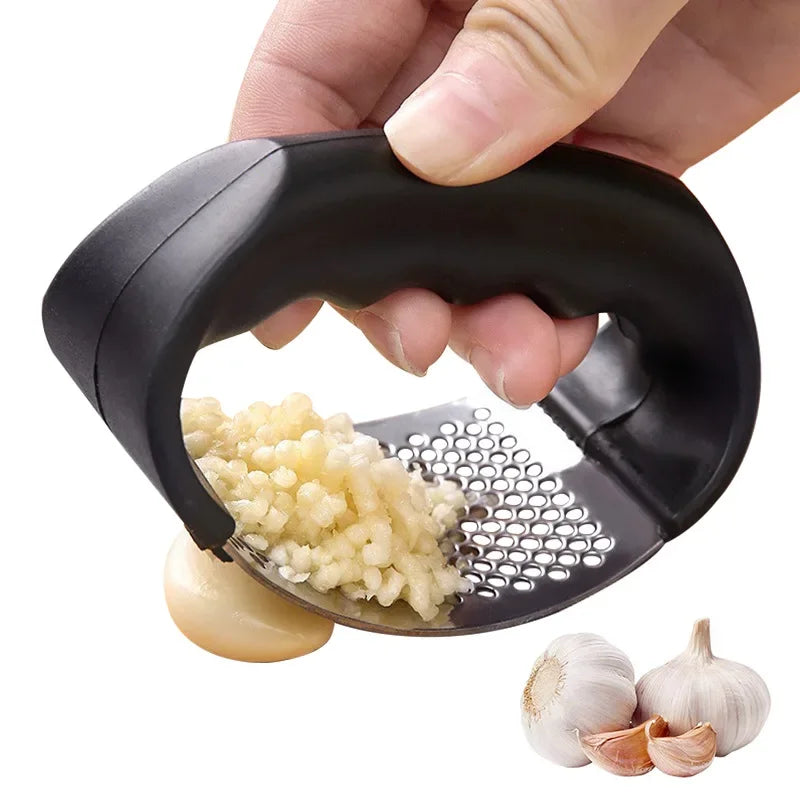 Stainless Steel Garlic Press Crusher Manual Garlic Mincer Chopping Garlic Tool Fruit Vegetable Tools Kitchen Accessories Gadget Qme