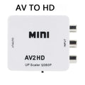 HD 1080P hdmi-compatible To RCA AV/CVBS Adapter Converter High Quality AV2HD Audio Video Cable CVBS AV Adapter with USB Cable Qme AV to HD White