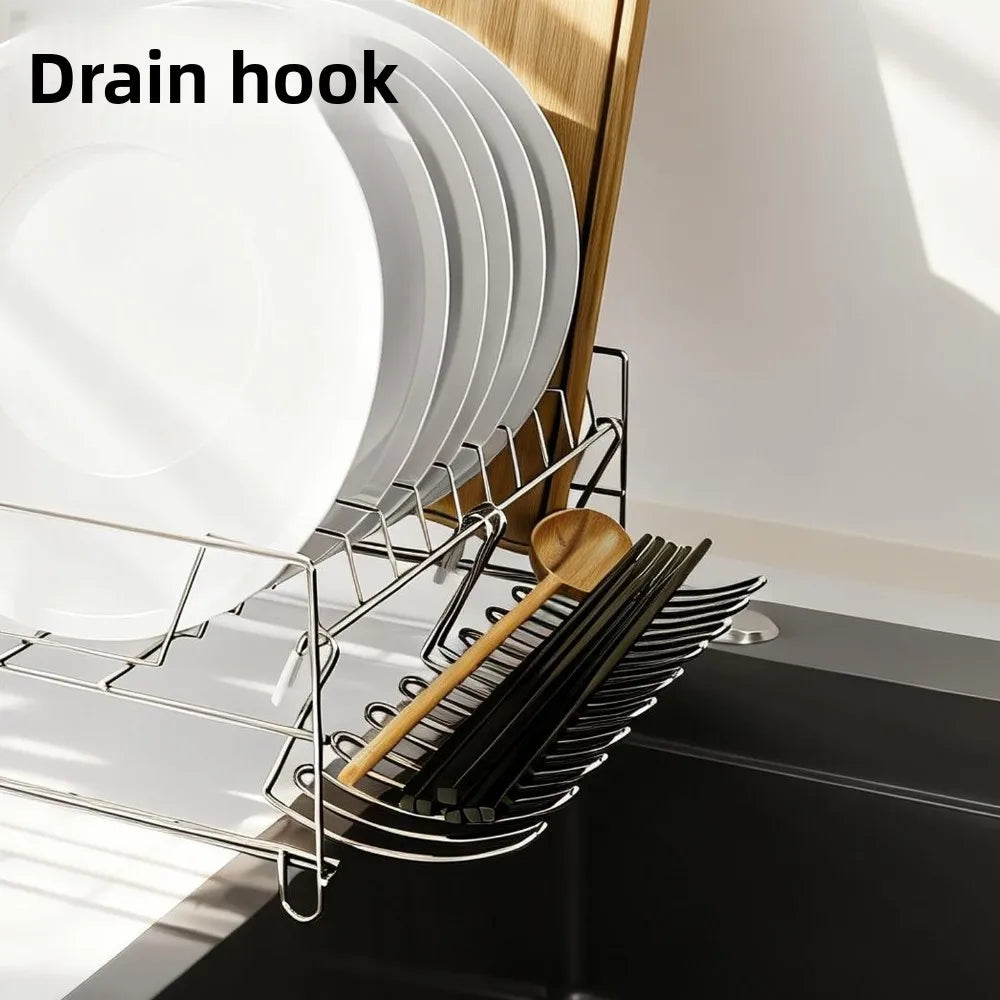 Expand Hanging Stainless Steel Storage Basket 1/3/5Pcs Sink Drain Rack Practical Holder For Kitchen Household Small Supplies Qme
