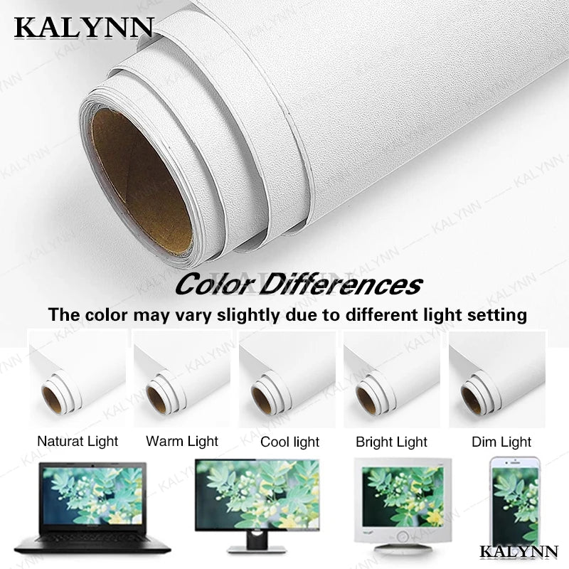 Solid Black Removable Waterproof Wallpaper Matte Contact Paper Wall Qme