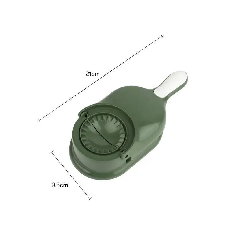 2-in-1 Press Dumpling Maker Dough Wrapper Mold Creation Kitchen Qme green