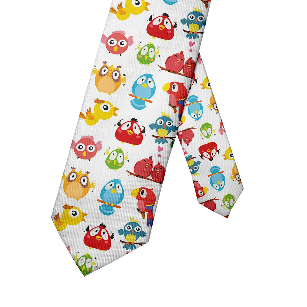 Funny Sparrow Print Tie Men Women Wide Casual Daily Business Shirt Qme