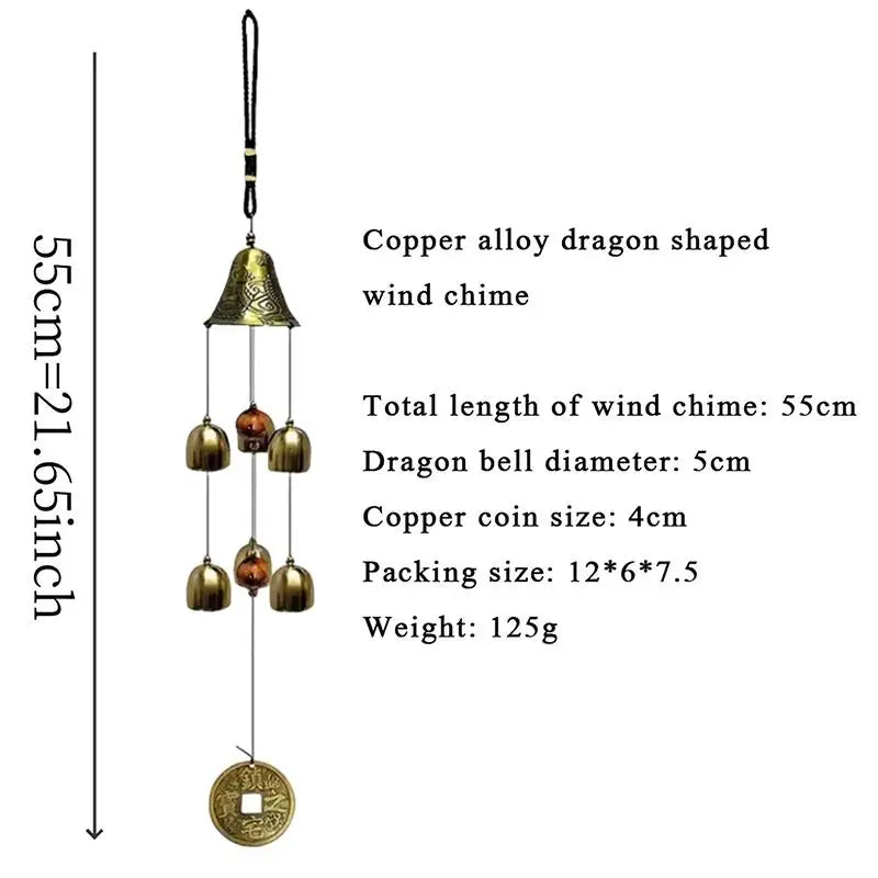 Yard Garden Ideal Home Outdoor Decorati 6 Copper Bells Metal Wind Qme