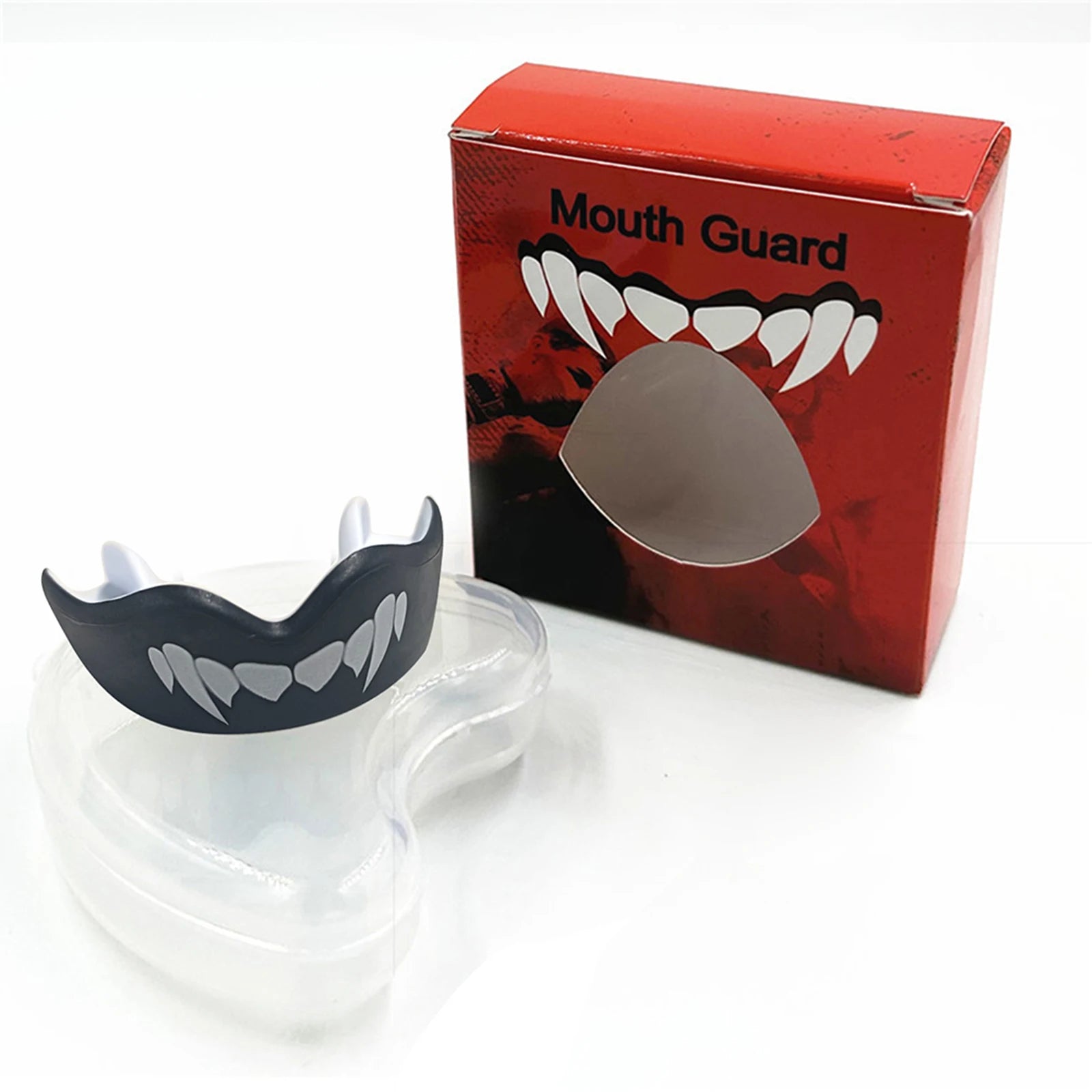 Sports Mouth Guard Gum Protector Shock Absorbing Sports Mouthpiece Boxing Tooth Guard for Boxing Football Karate Qme A
