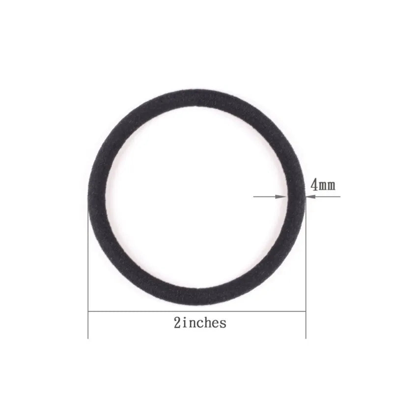 10/30/50PCS 4MM Black Ponytail Holder Elastic Hair Bands Scrunchies For Women Men Girl Lady Hairband Leagues Headband Accessory Qme