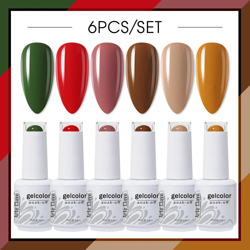 Arte Clavo Glitter Semi Permanent Nail Art LED UV Gel Polish Sparkly