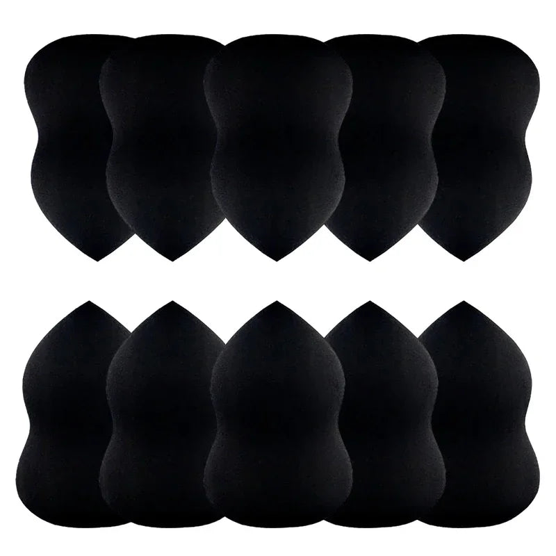 Triangle Velvet Powder Puff Wet Dry Loose Powder Liquid Cosmetic Soft Plush Powder Puff Makeup Foundation Washable Makeup Tool Qme 10PCS-C
