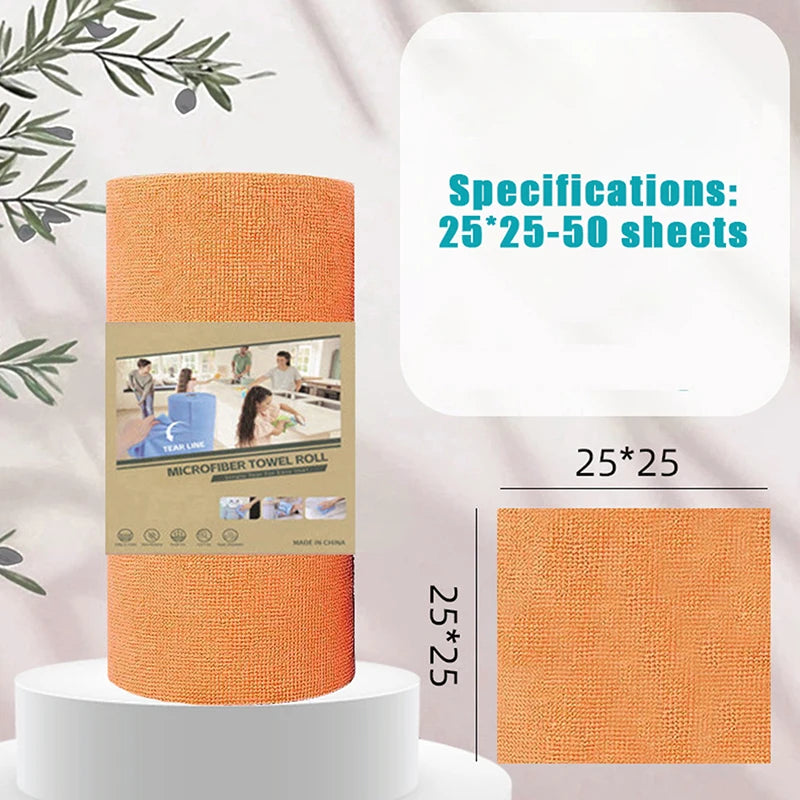 Removable Dishcloth 25x25cm Reusable Microfiber Kitchen Towels Absorbent Qme A1