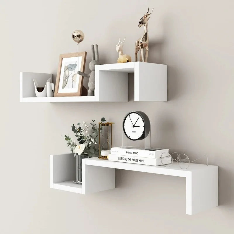 Wall Shelves Living Room Bathroom Mounted Bedroom Kitchen Qme