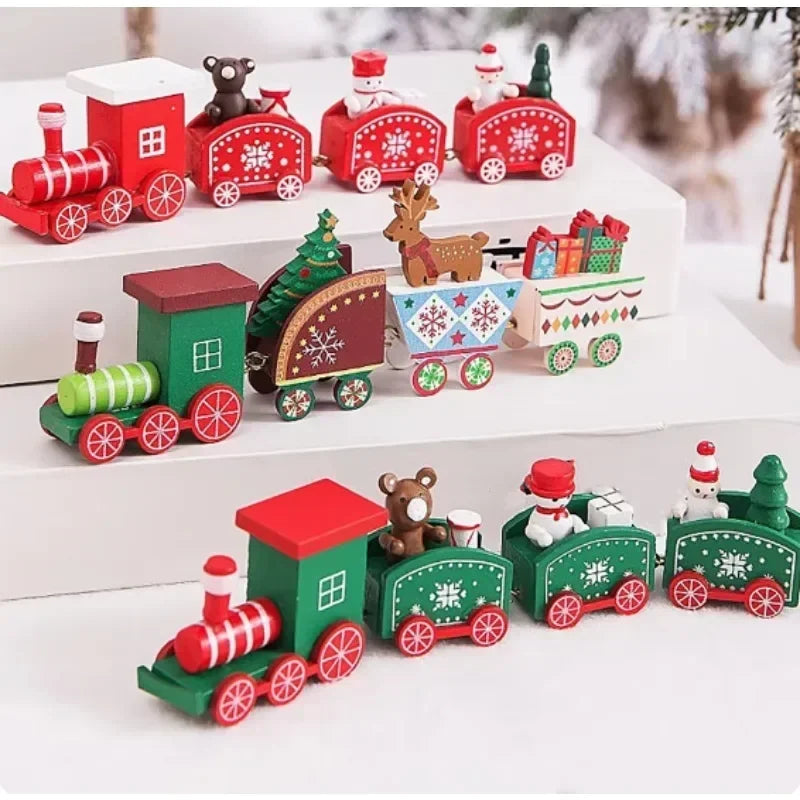 Christmas Train Merry Christmas Decorations Home Decor 2024 Cristmas Ornament Xmas Noel Gifts Happy New Year 2025 Qme