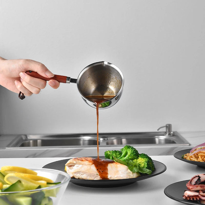 Stainless Steel Oil Pan Kitchen Cookware Cooking Tools Small Pot Qme