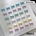 DIY Craft Supplies Pearlescent 3D Nail Art Bow Charm Nails Decoration Qme Multicolor
