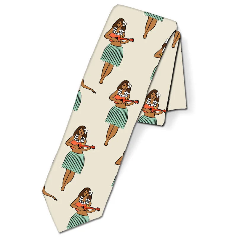 Funny Lightning Print Fashion Tie Boys Business Party Wide Polyester Qme style6