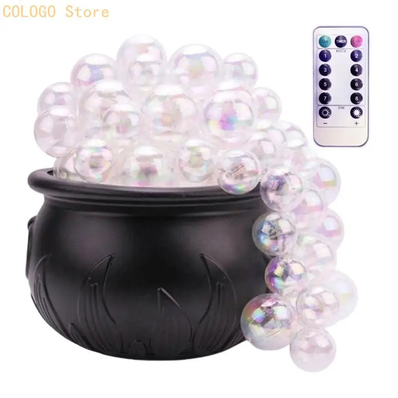 Whimsical Plastic Cauldron Decoration 8 Adjustable Light Modes Qme L CN