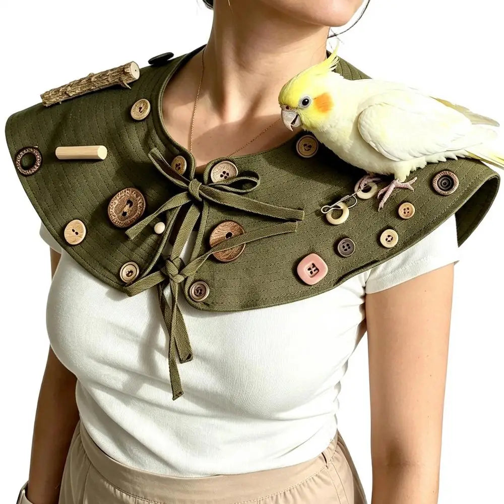 Bird Poop Shoulder Protector Anti-scratch Reusable Washable Guard Pet Qme as showing A China Mainland