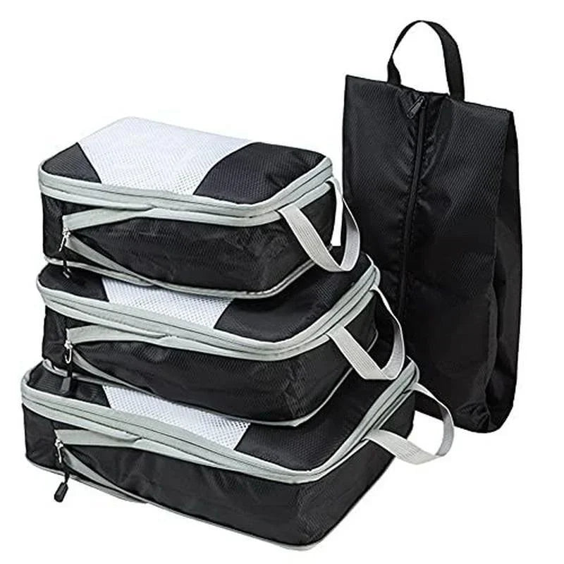 Compression Packing Cubes Travel Storage Bag Suitcase Mesh Bags Qme