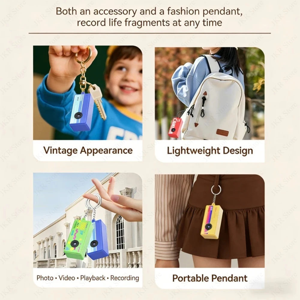 Light 1080P Keychain Mini Thumb Camera Portable Video Recorder Easy Carry For Daily Life Trip Outdoor Video Recording Qme