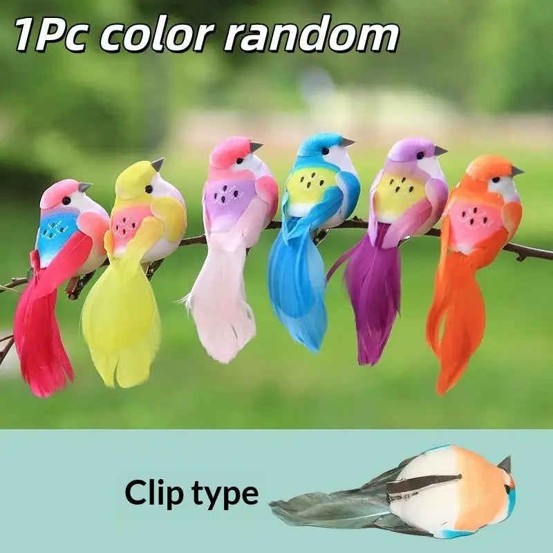 3D Fake Craft Birds Artificial Foam Feathers Birds Birthday Party Decorations Home Garden Wedding Decoration Qme A1