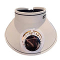 Wide Brim Sun Hat Fan Solar Powered Empty Outdoor Visor Sunshade Qme Beige