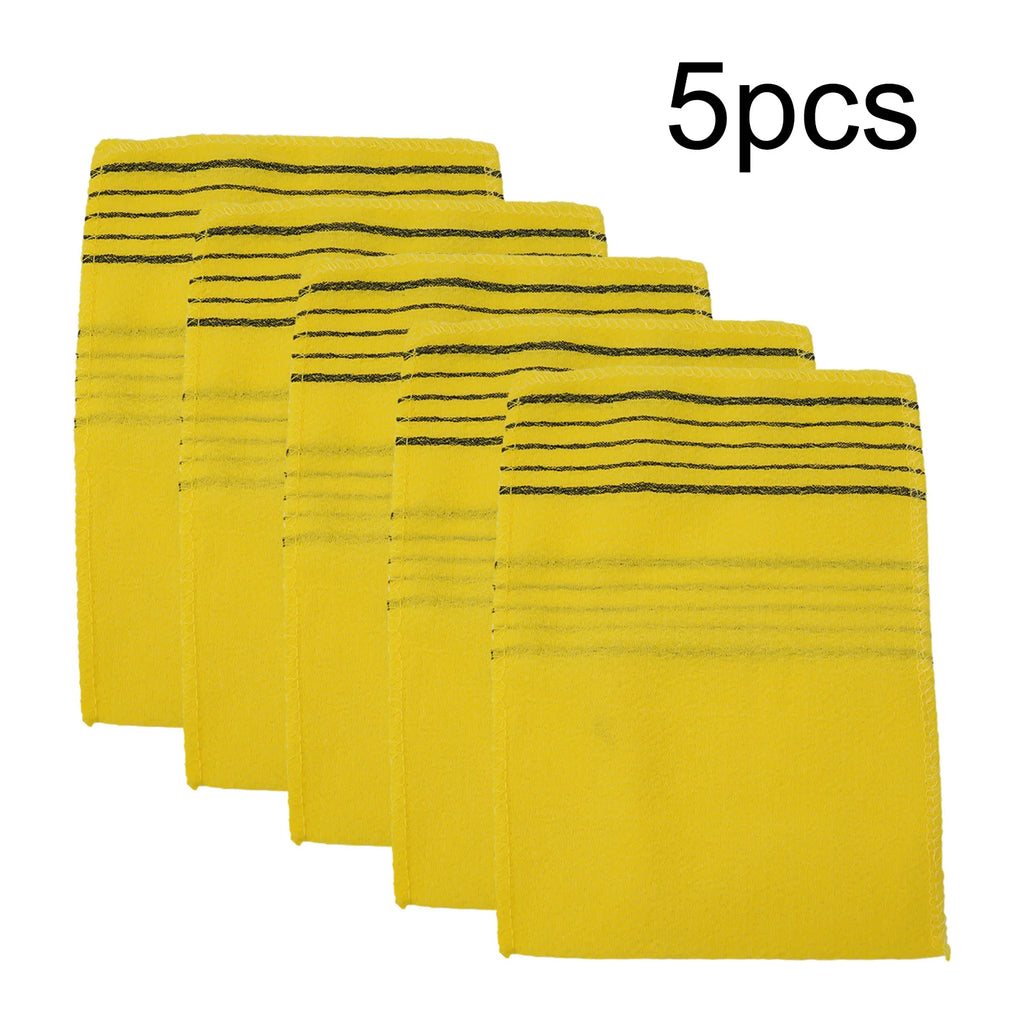 5Pcs Shower Bath Scrub Glove Korean Exfoliating Body Scrubs Shower Towels Wash Cloth Portable For Adults Coarse Grain Brush Qme